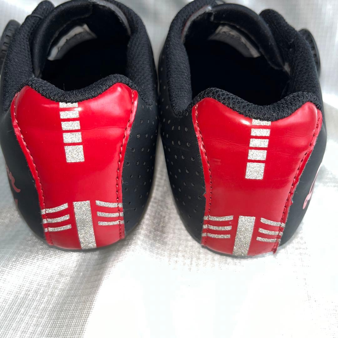 ボアダイヤル式 ロードバイクシューズ ブラック/レッド