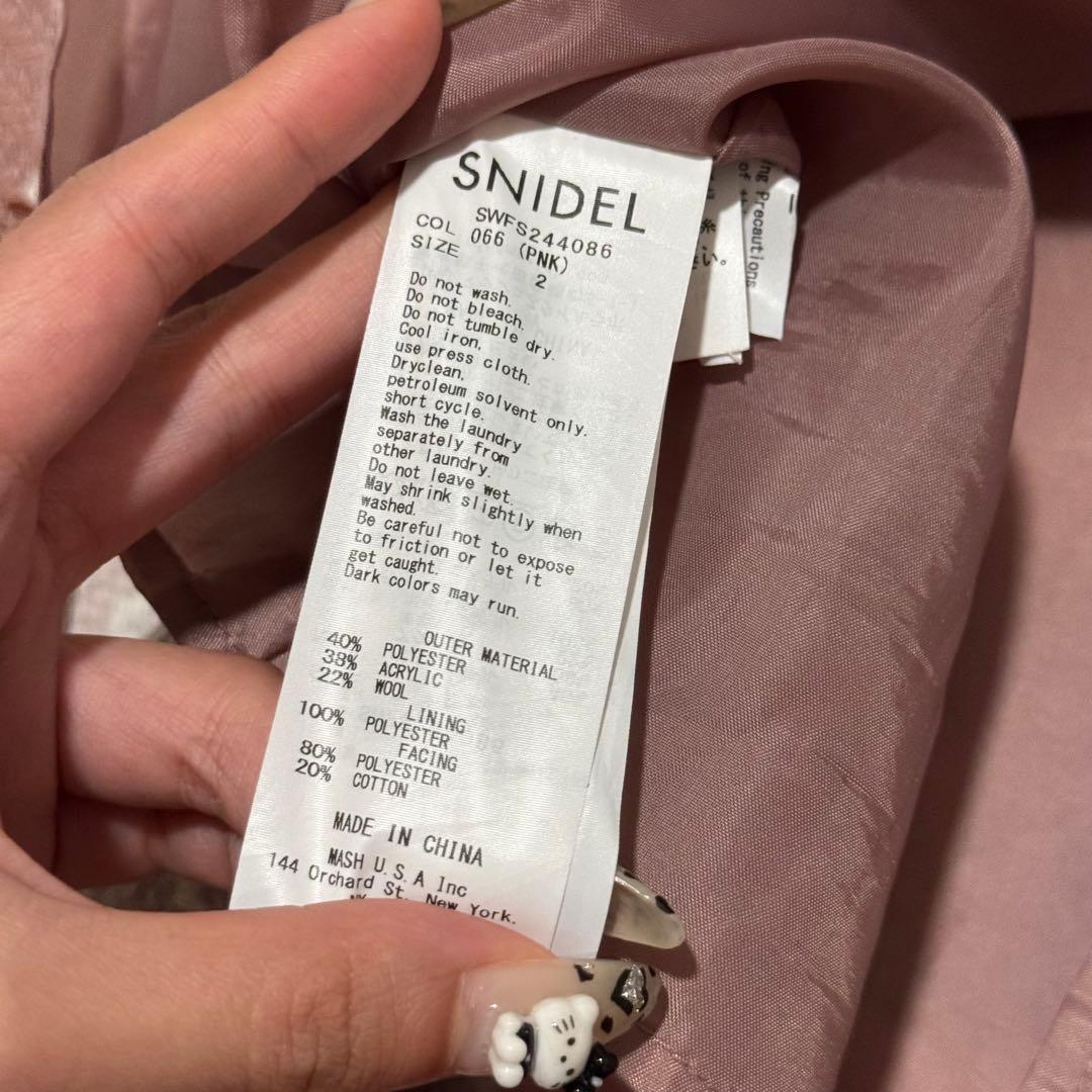 ロービングチェックミニスカート　SNIDEL スナイデル　ピンク