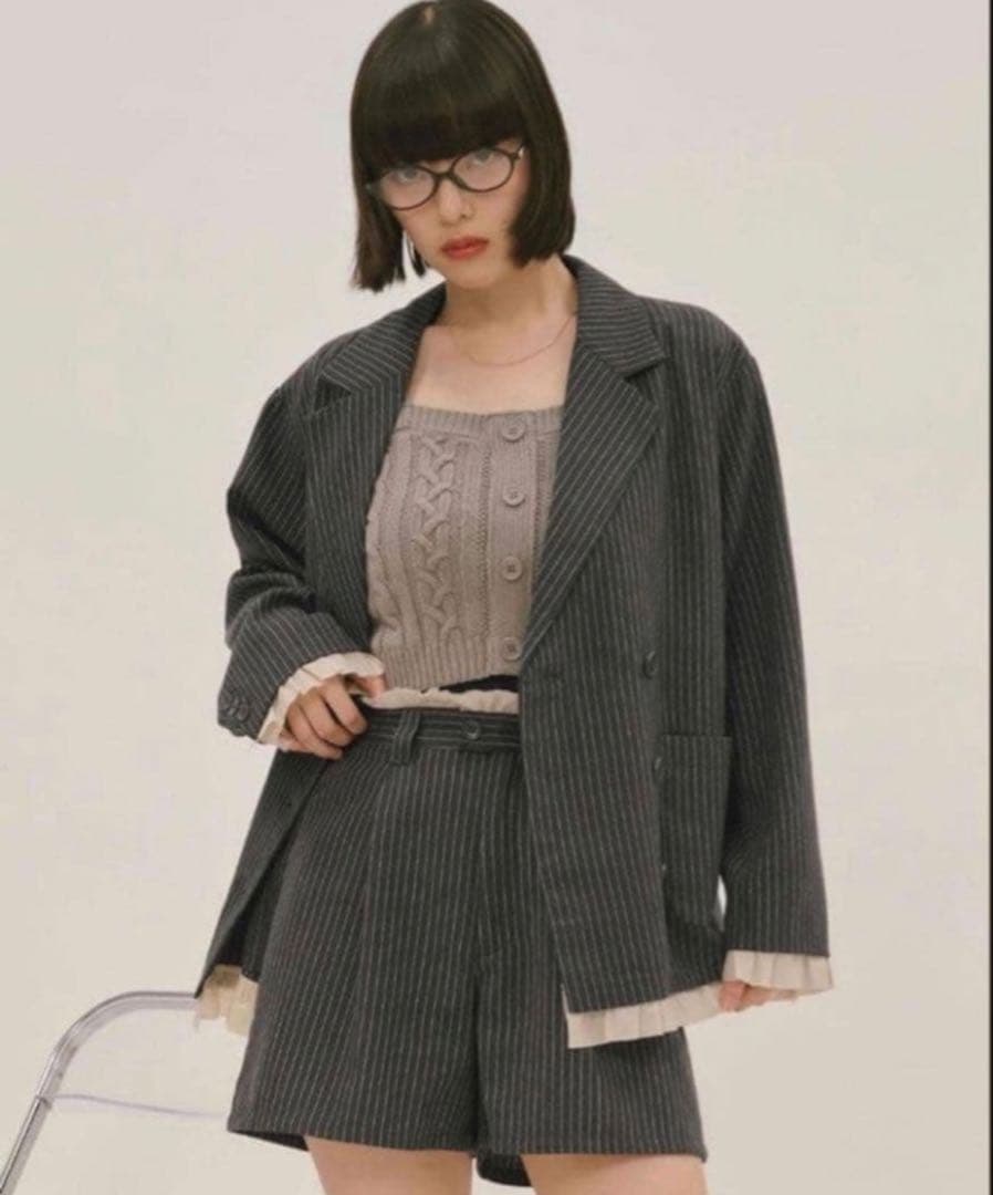 [値下げ⭕️]loin nuit フリルレイヤードデザインジャケット