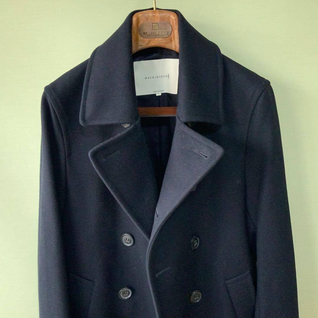 Mackintosh マッキントッシュ ウール Pコート 38 ネイビー 英国製