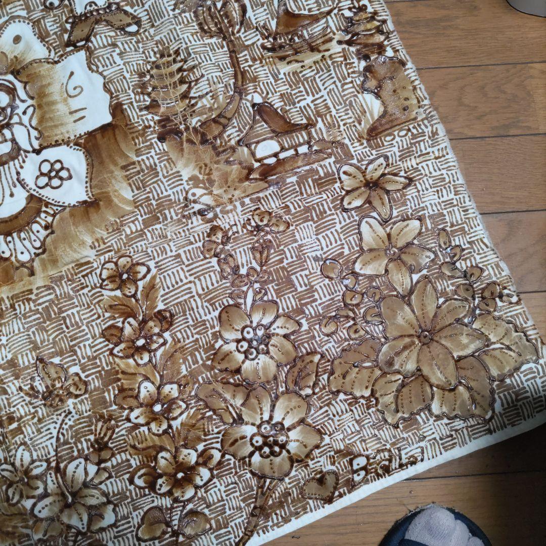 《バリ島、手描蝋纈ア―ト画生地》（未使用）タペストリー、インテリア1734