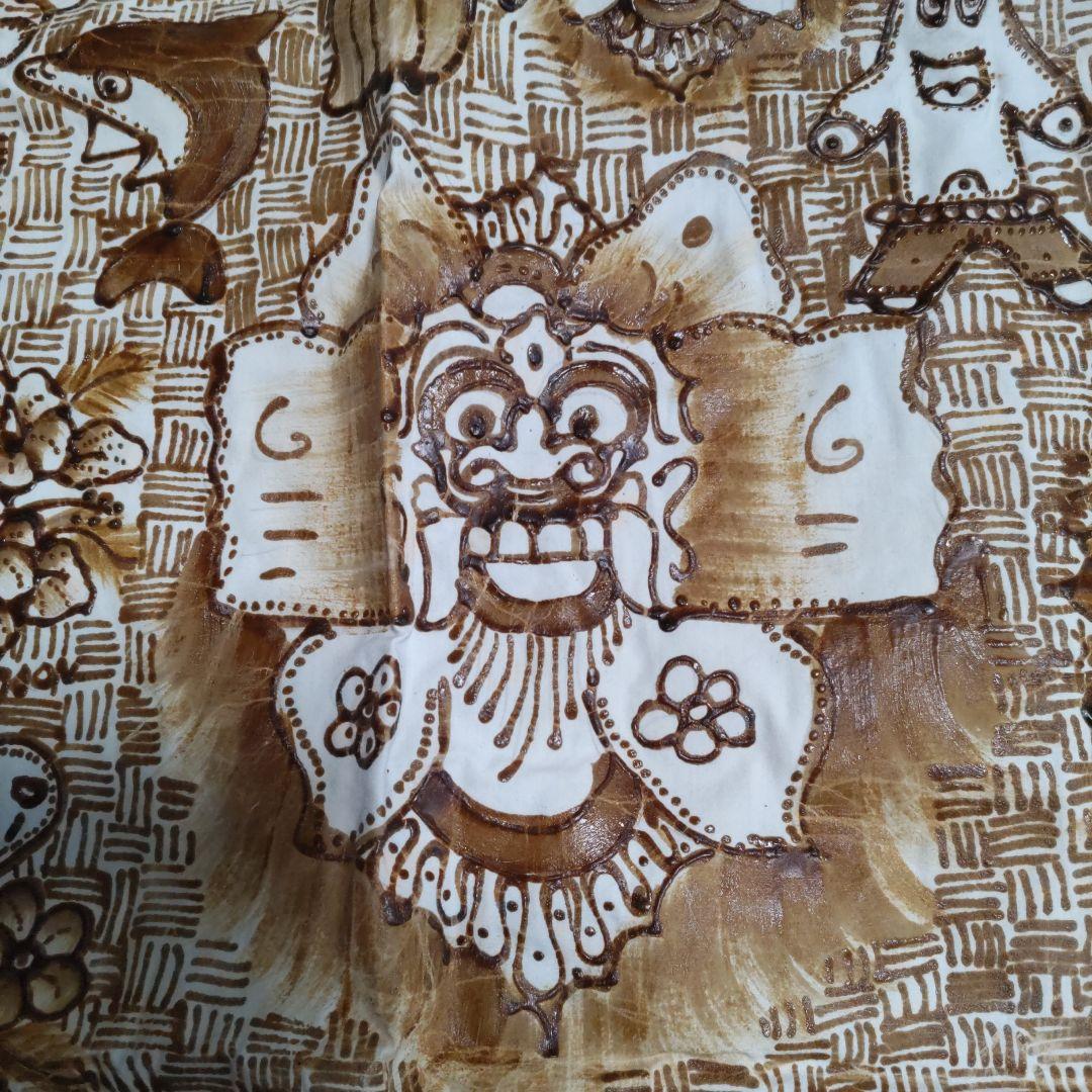 《バリ島、手描蝋纈ア―ト画生地》（未使用）タペストリー、インテリア1734