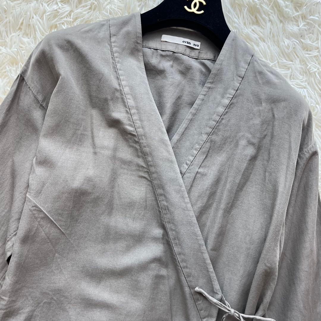 【タグ付き✨️】evam eva カシュクールワンピース コットン シルク