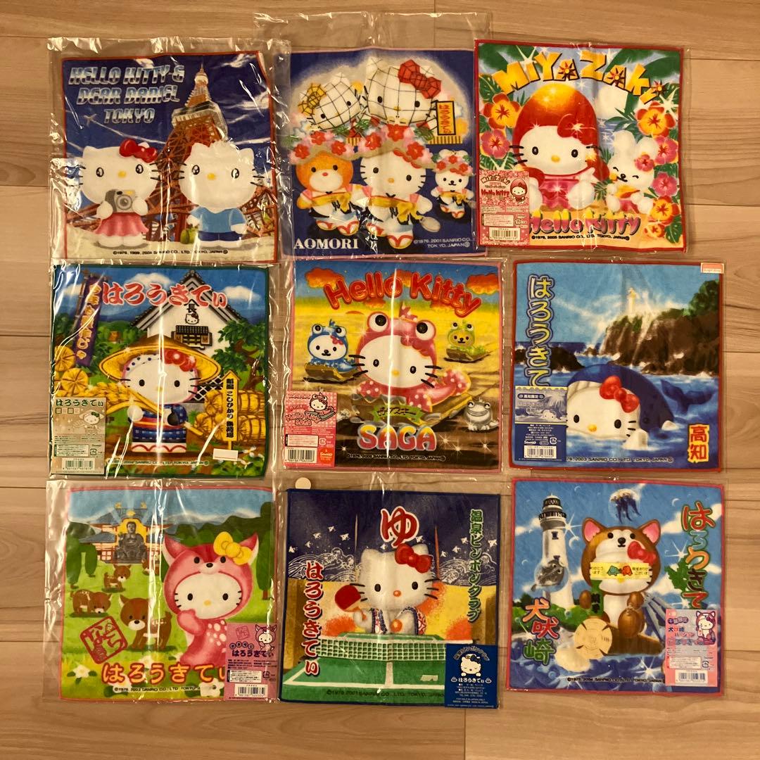 ハローキティ　ご当地プチタオル　まとめ売り(48枚)