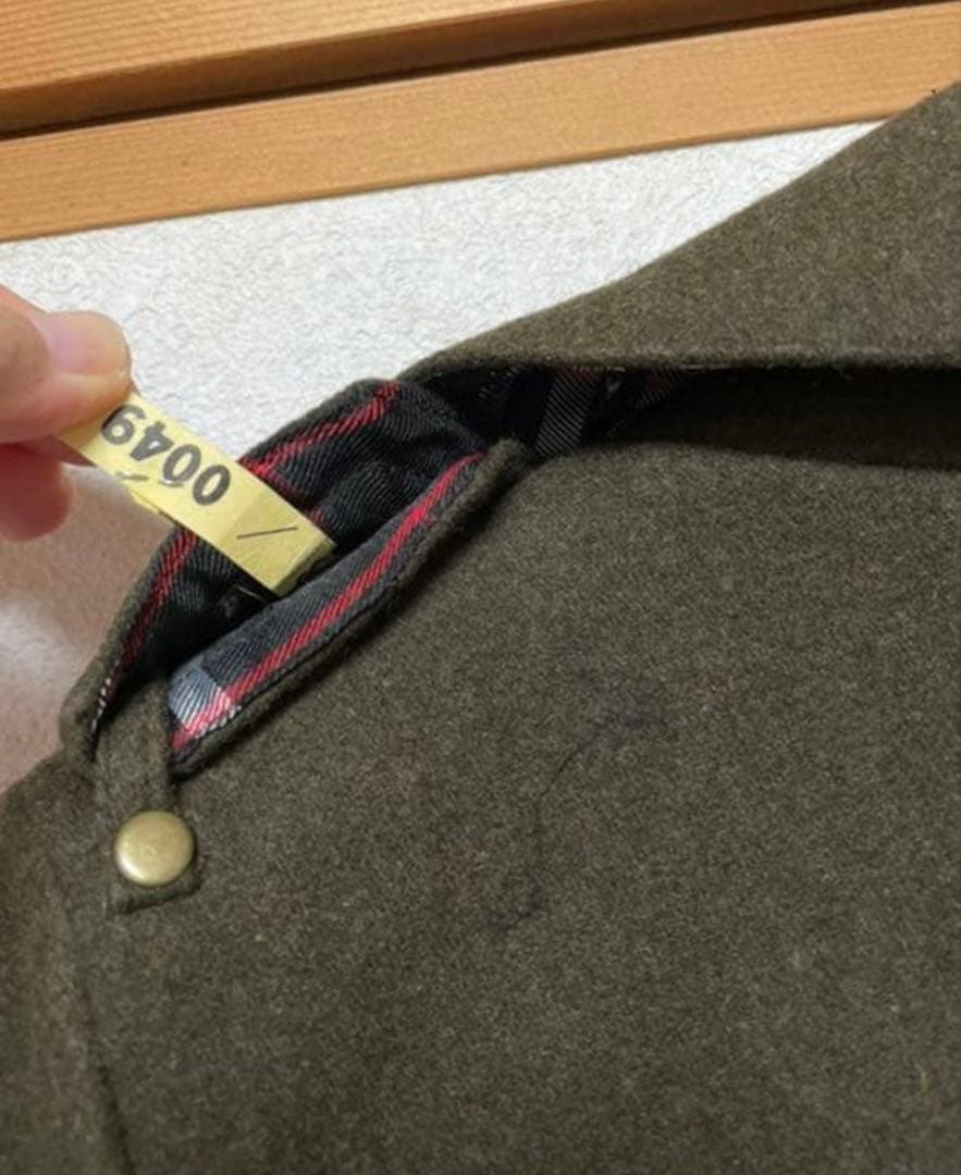 バーバリー ブルーレーベル Pコート カーキ チェック裏地