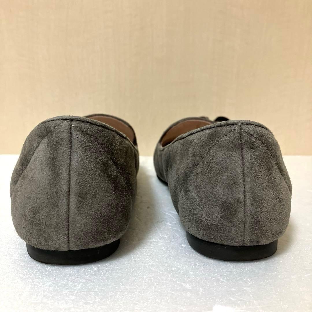 LANVIN en Bleu リボンモチーフキルティングカッターパンプス