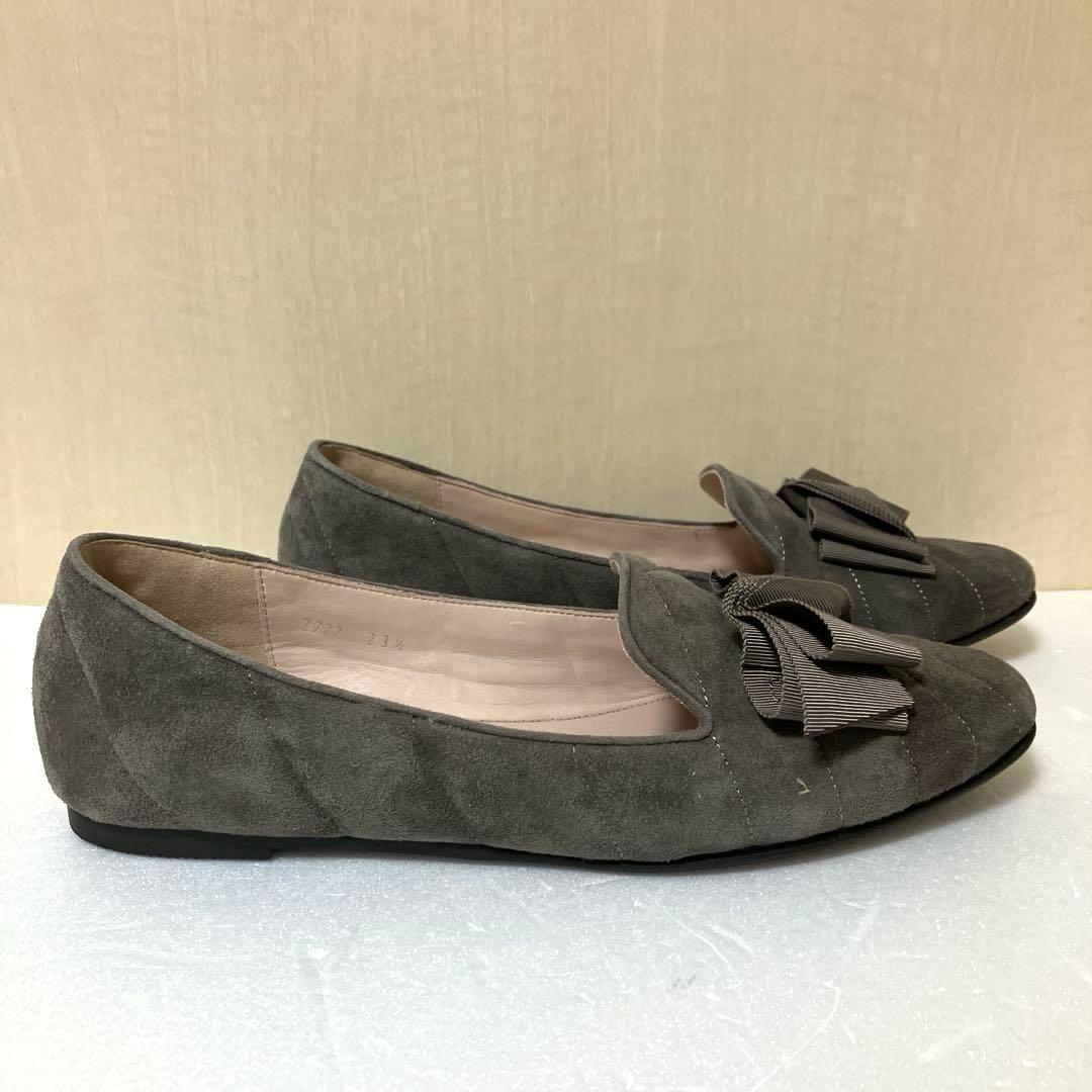 LANVIN en Bleu リボンモチーフキルティングカッターパンプス