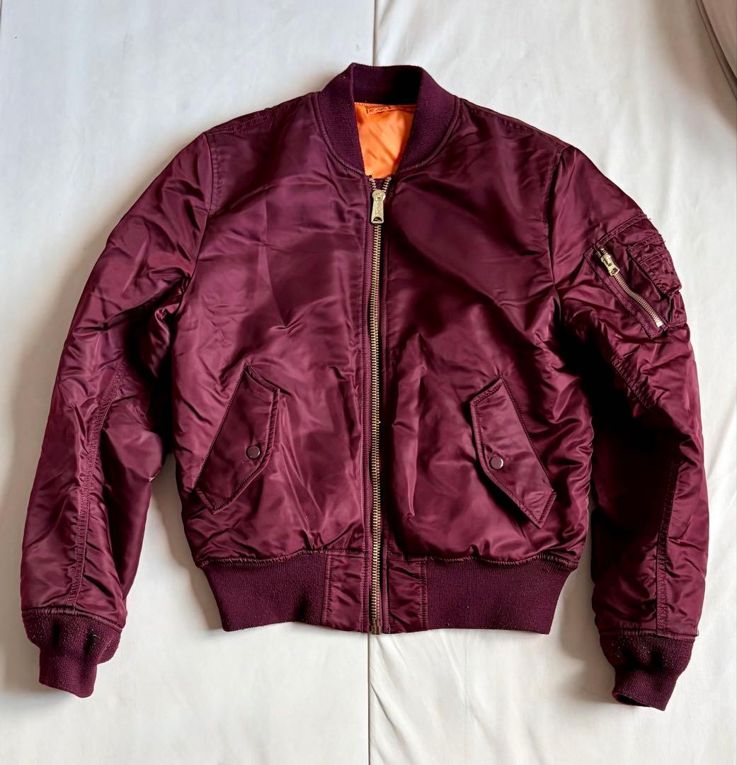 ALPHA MA-1 ボンバージャケット マルーン M