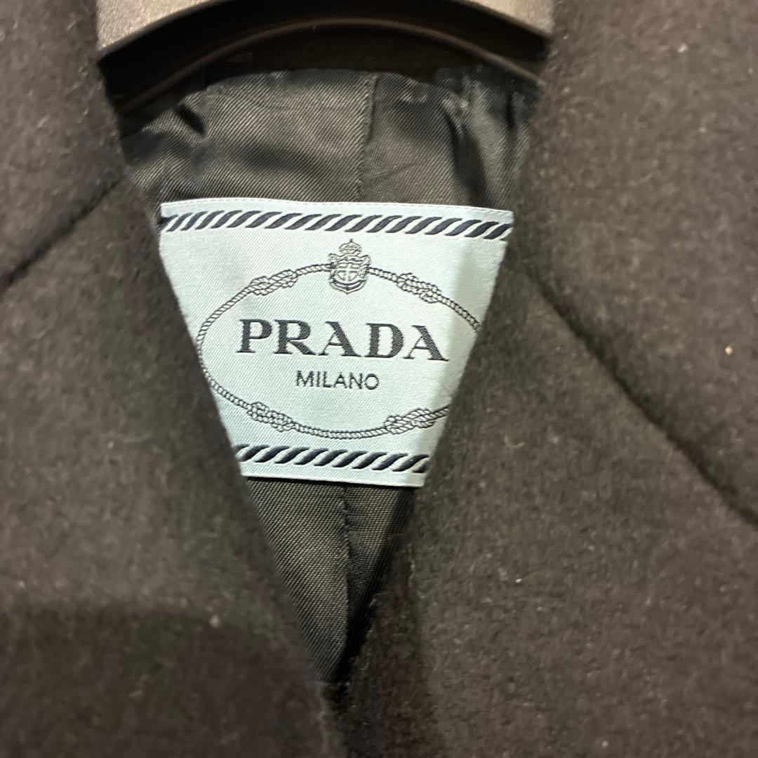 mayu 　PRADA ピーコート　ショートコート　ブラック　40 リボン