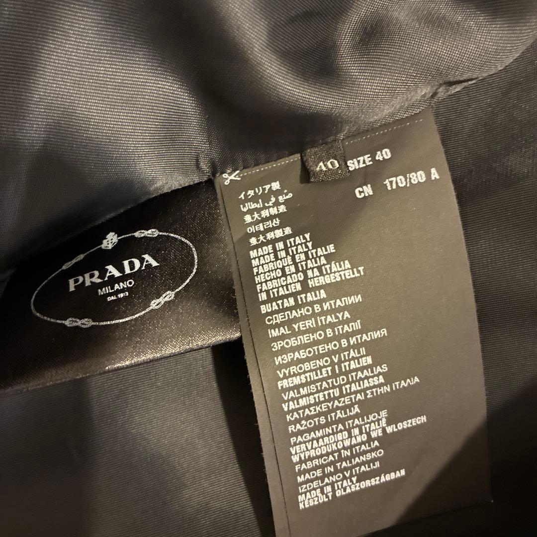 mayu 　PRADA ピーコート　ショートコート　ブラック　40 リボン