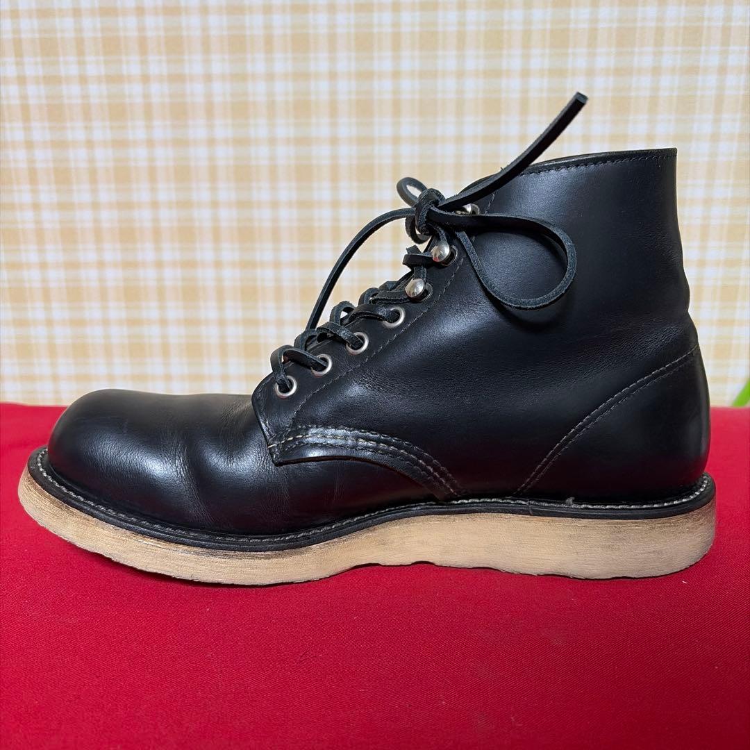 茶芯RED WING 8165 四角犬タグ プレーントゥ25.5㎝