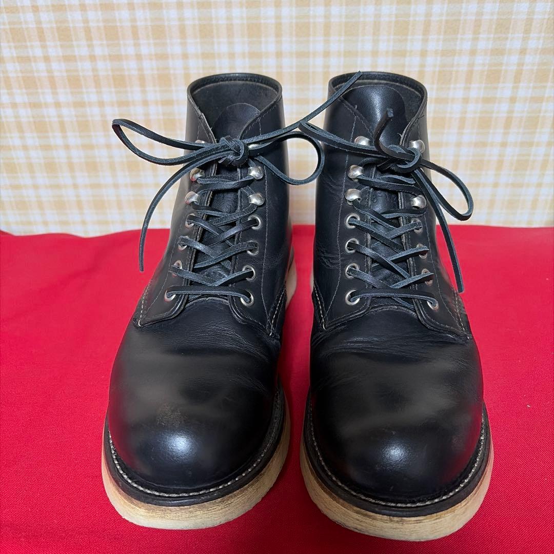 茶芯RED WING 8165 四角犬タグ プレーントゥ25.5㎝