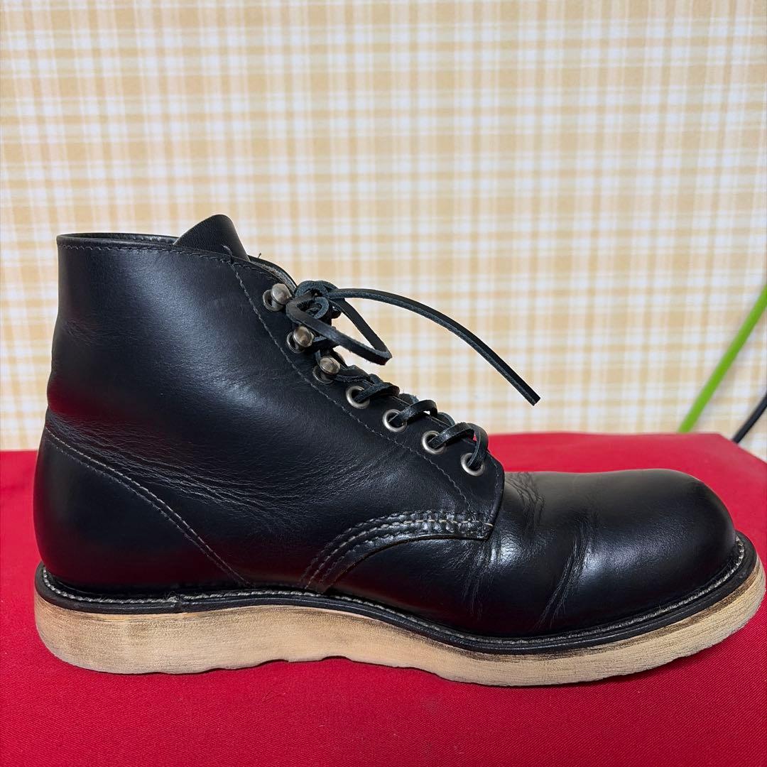 茶芯RED WING 8165 四角犬タグ プレーントゥ25.5㎝