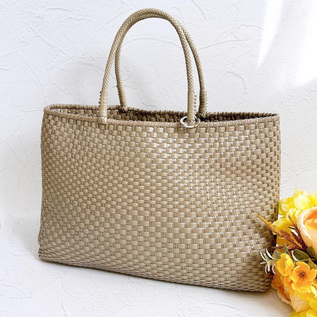 美品 ANTEPRIMA イントレッチオ トートバッグ グレージュ 大容量 A4