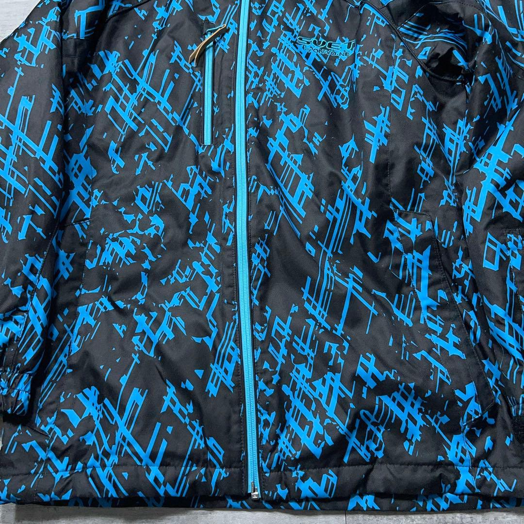 お買い得★ オンヨネ スキーウェア メンズL スノーボードウェア 人気の黒 総柄