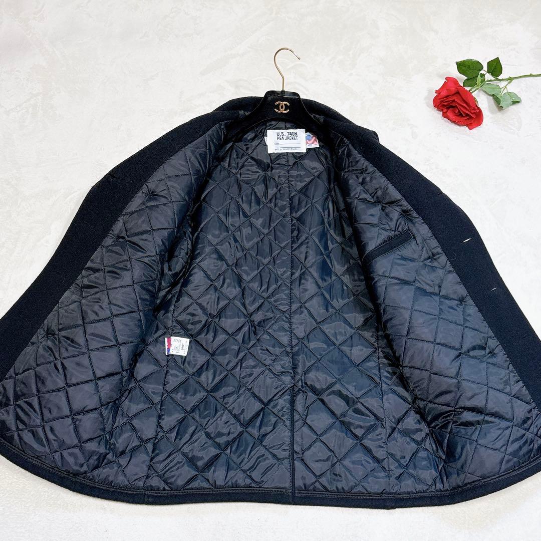 未使用級美品✨　schott ショット　ピーコート　ウール　ダブル　ブラック