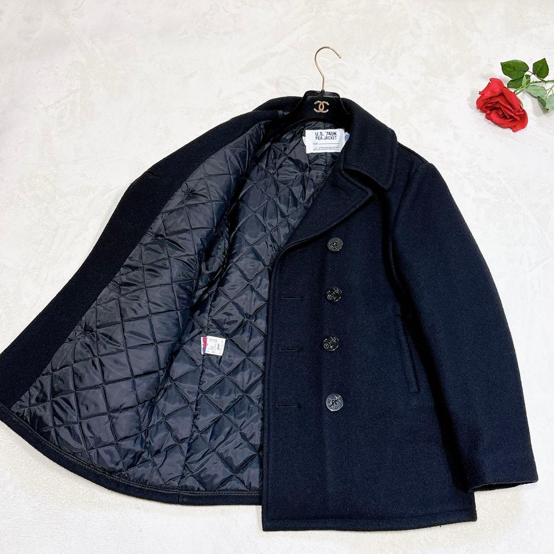 未使用級美品✨　schott ショット　ピーコート　ウール　ダブル　ブラック