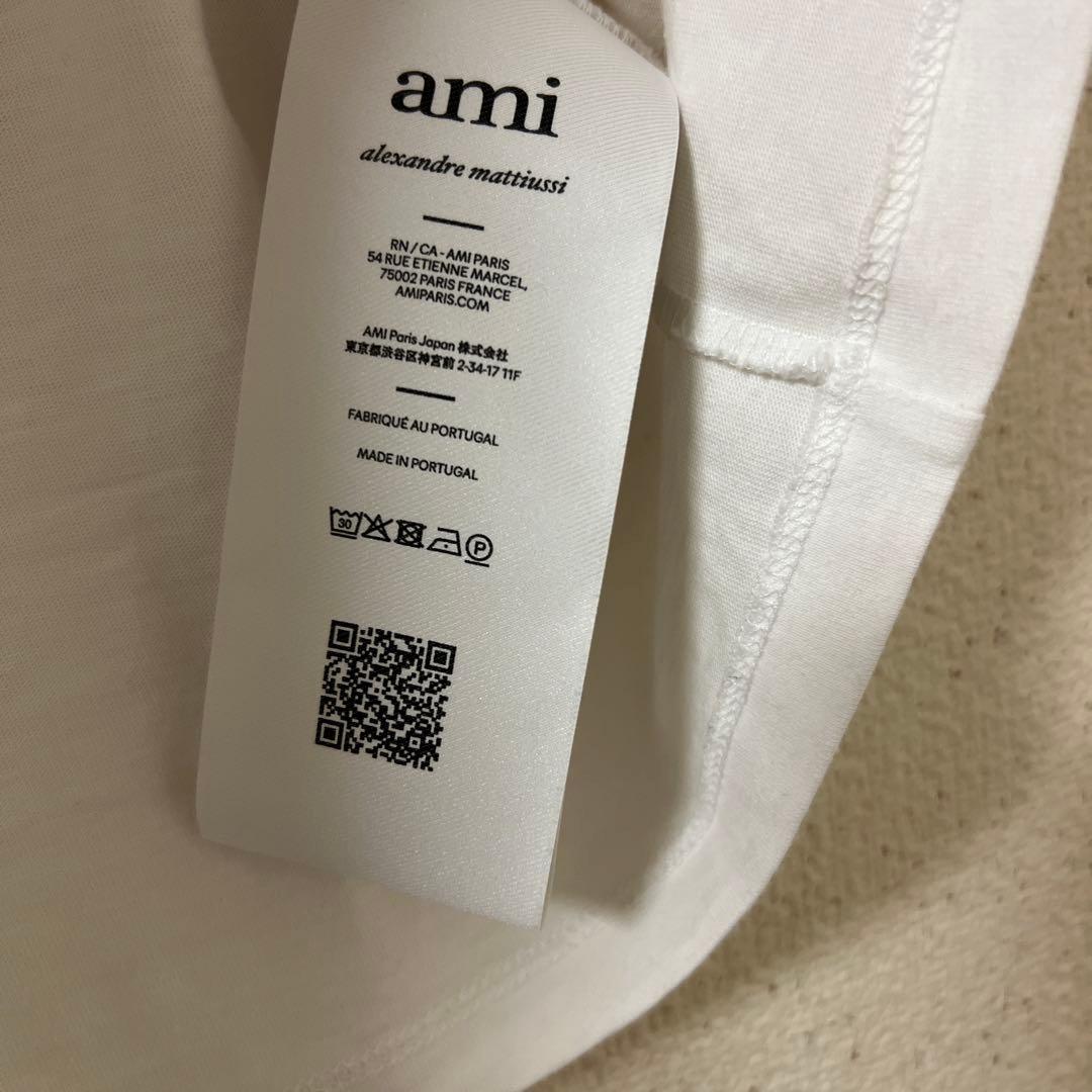 ami ハート刺繍 ホワイトTシャツ