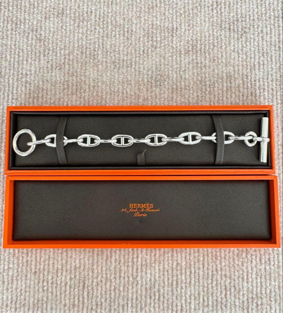 【本物保証・鑑定書付】HERMÈSシェーヌダンクル ＧＭ13コマ エルメス