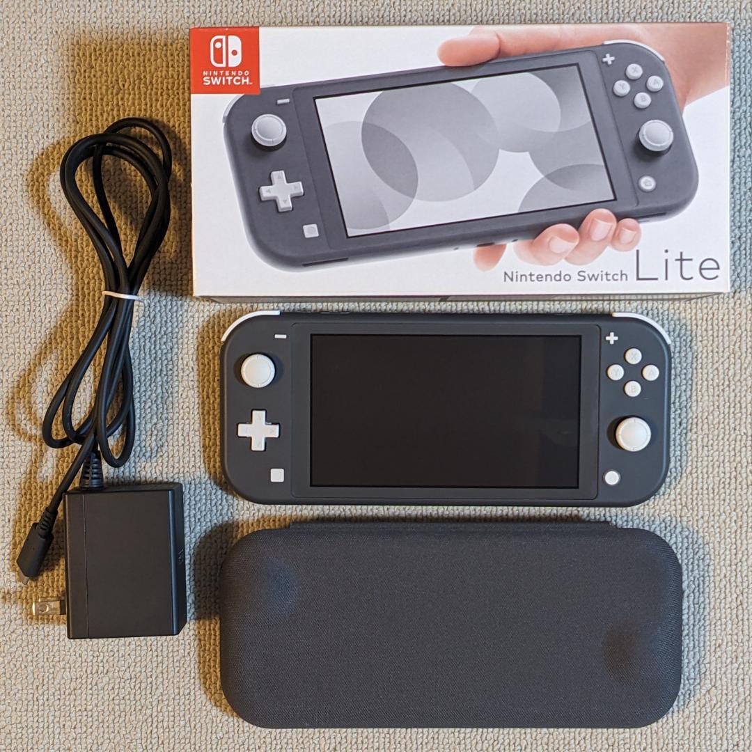 Nintendo Switch Lite グレー 本体 純正フリップカバー付き