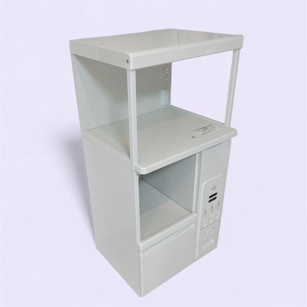 レンジ台 レンジボード 米びつ 12kg付 ホワイト 白 キッチンボード ラック