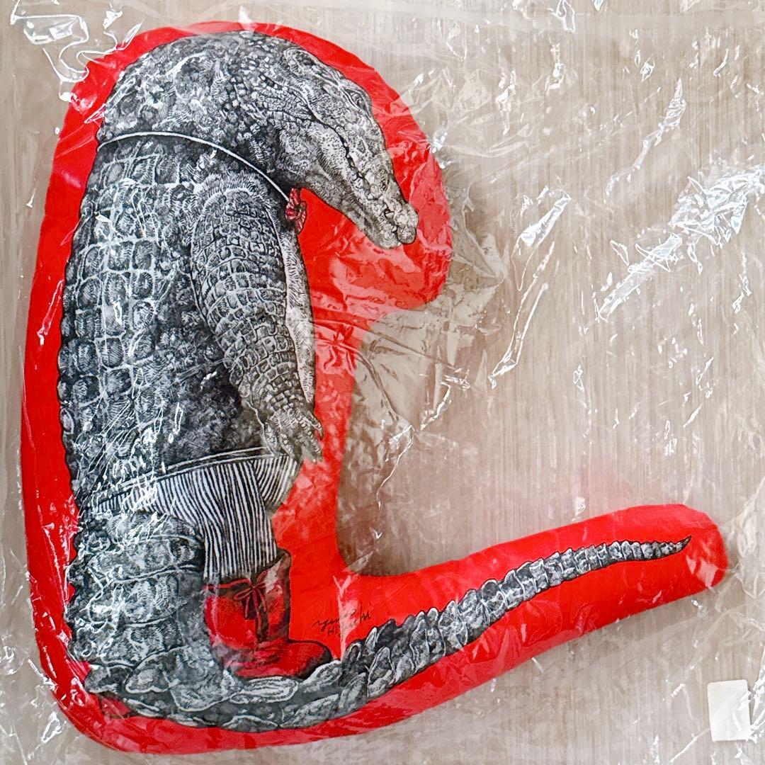 新品 ヒグチユウコ クッション ワニくん ギュスターヴ 鰐 花柄 ボリス雑貨店