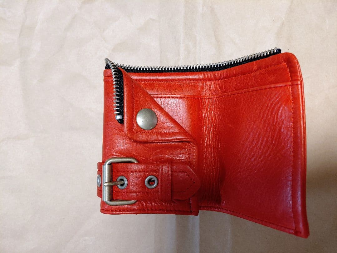 beautiful proposed 赤いレザー 三つ折りミニ　財布