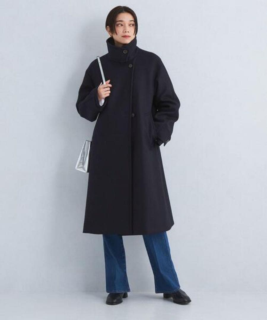 green label relaxing ソフトメルトン スタンドカラー コート