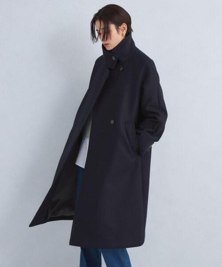 green label relaxing ソフトメルトン スタンドカラー コート