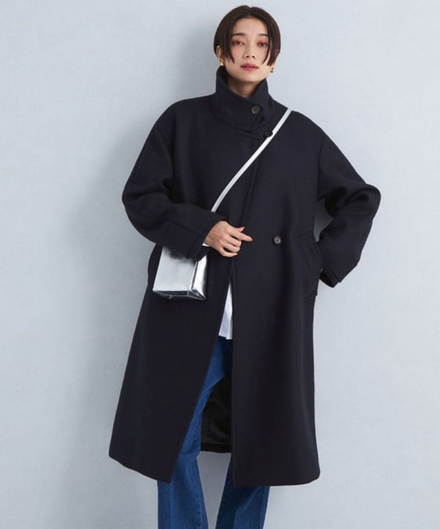 green label relaxing ソフトメルトン スタンドカラー コート