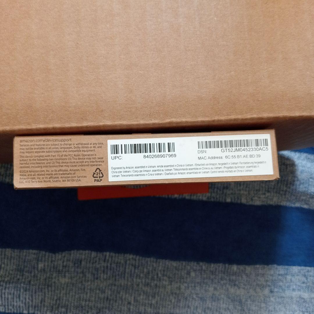 fire tv stick 4k max　第２世代　未開封