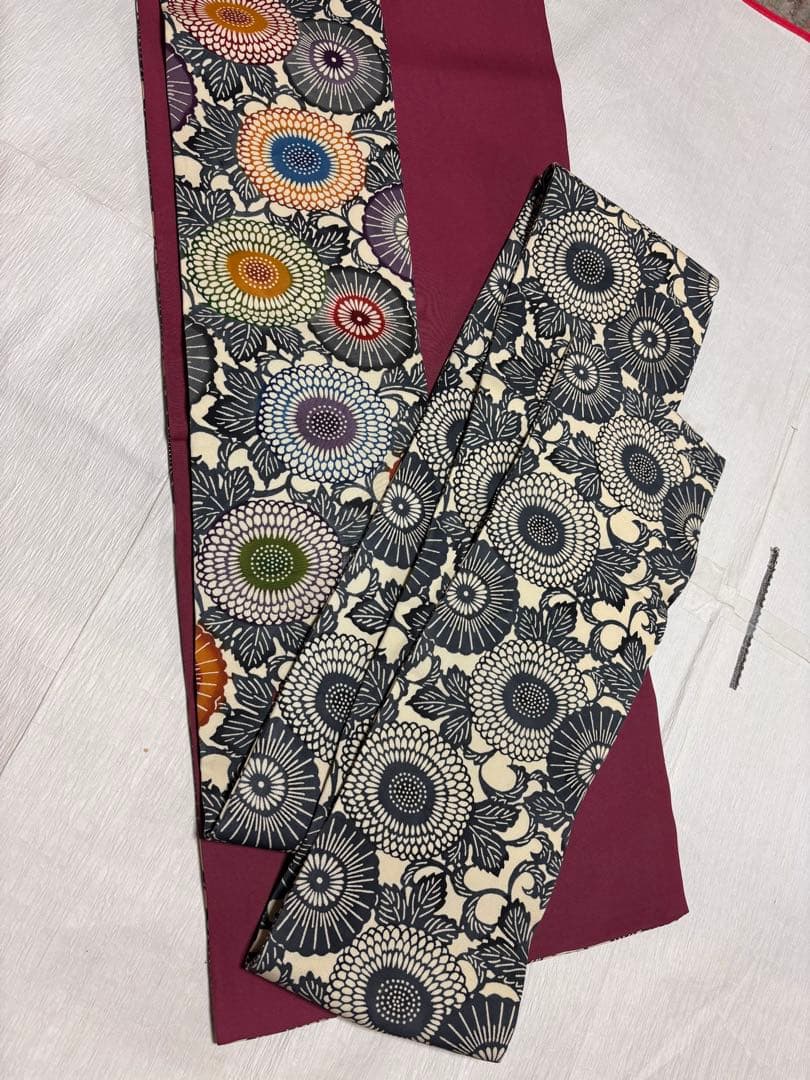 正絹　塩瀬名古屋帯　美品