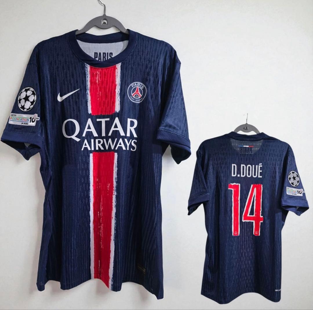 PSG 24-25 オーセンティックユニフォーム　CL仕様 ドゥエ14番