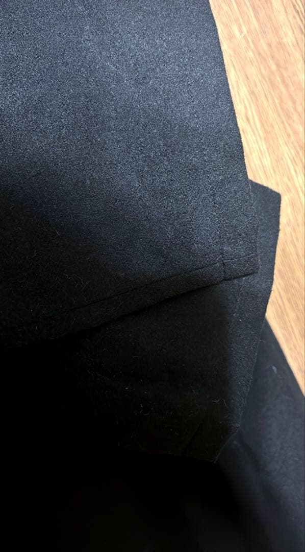 新品◆merry jenny スカラップカラー Aラインコート 黒 フリーサイズ