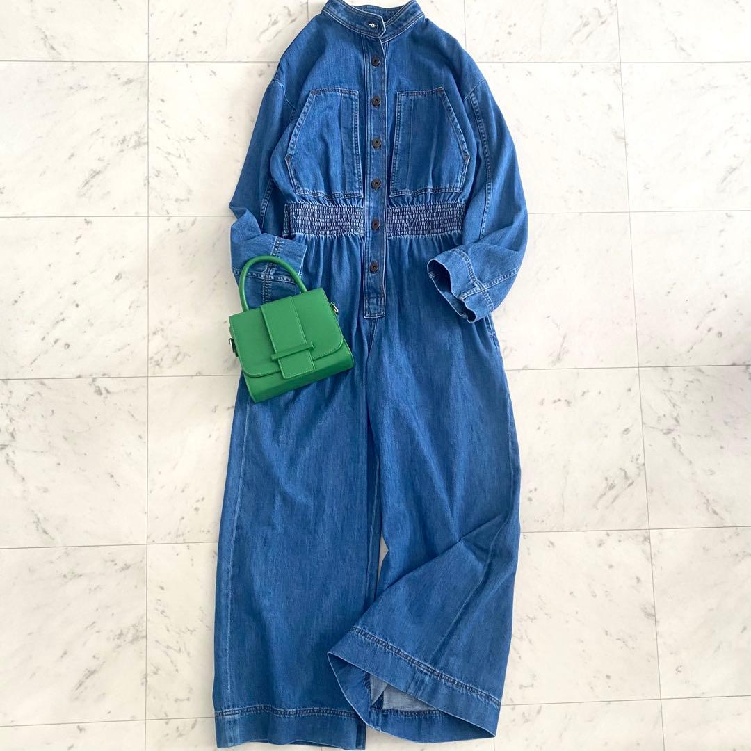 極美品 マックスマーラウィークエンド ウォッシュドデニムオールインワン 38