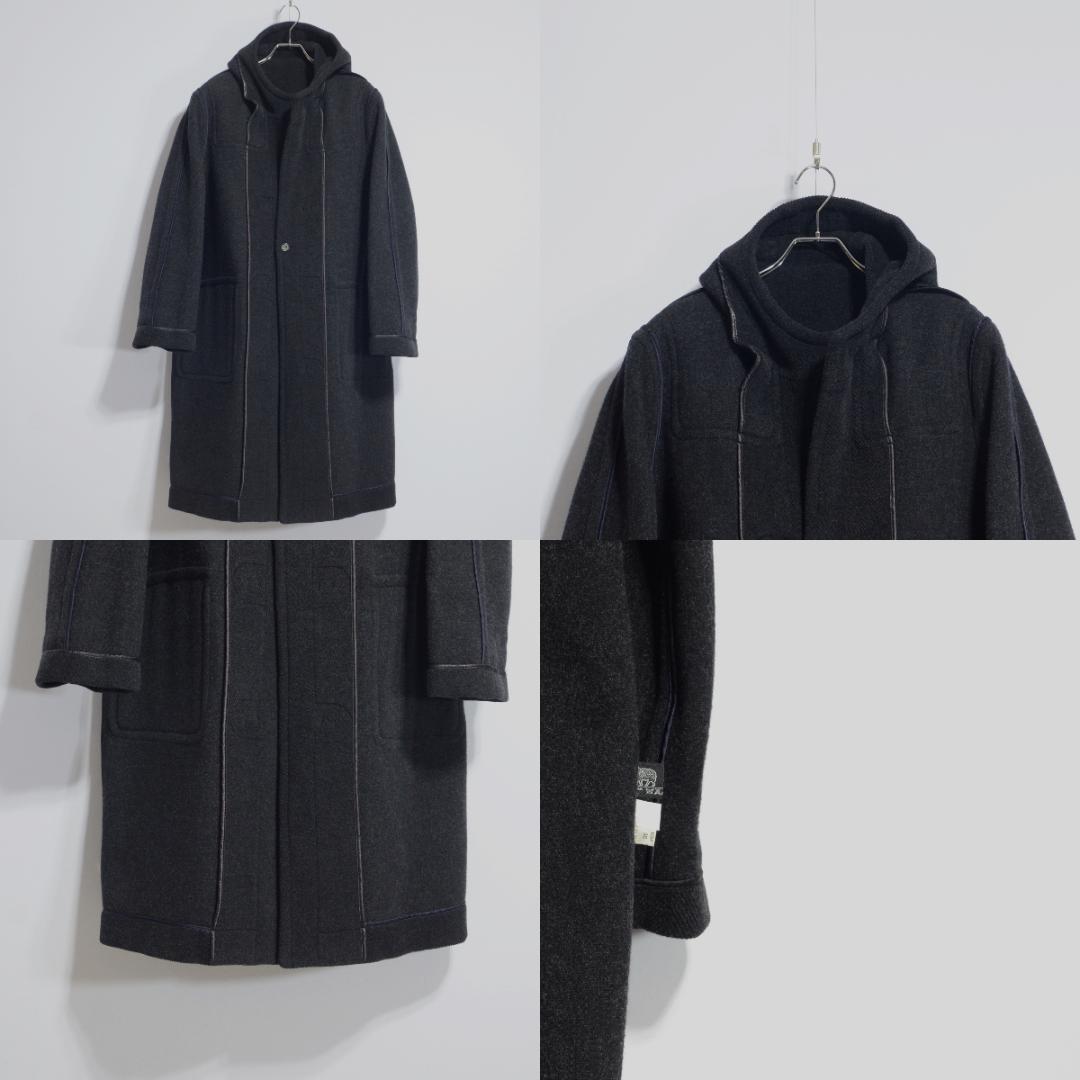 超極上品 チベット社 ムーアブルックカットパイル ダッフルコート Hグレー 36
