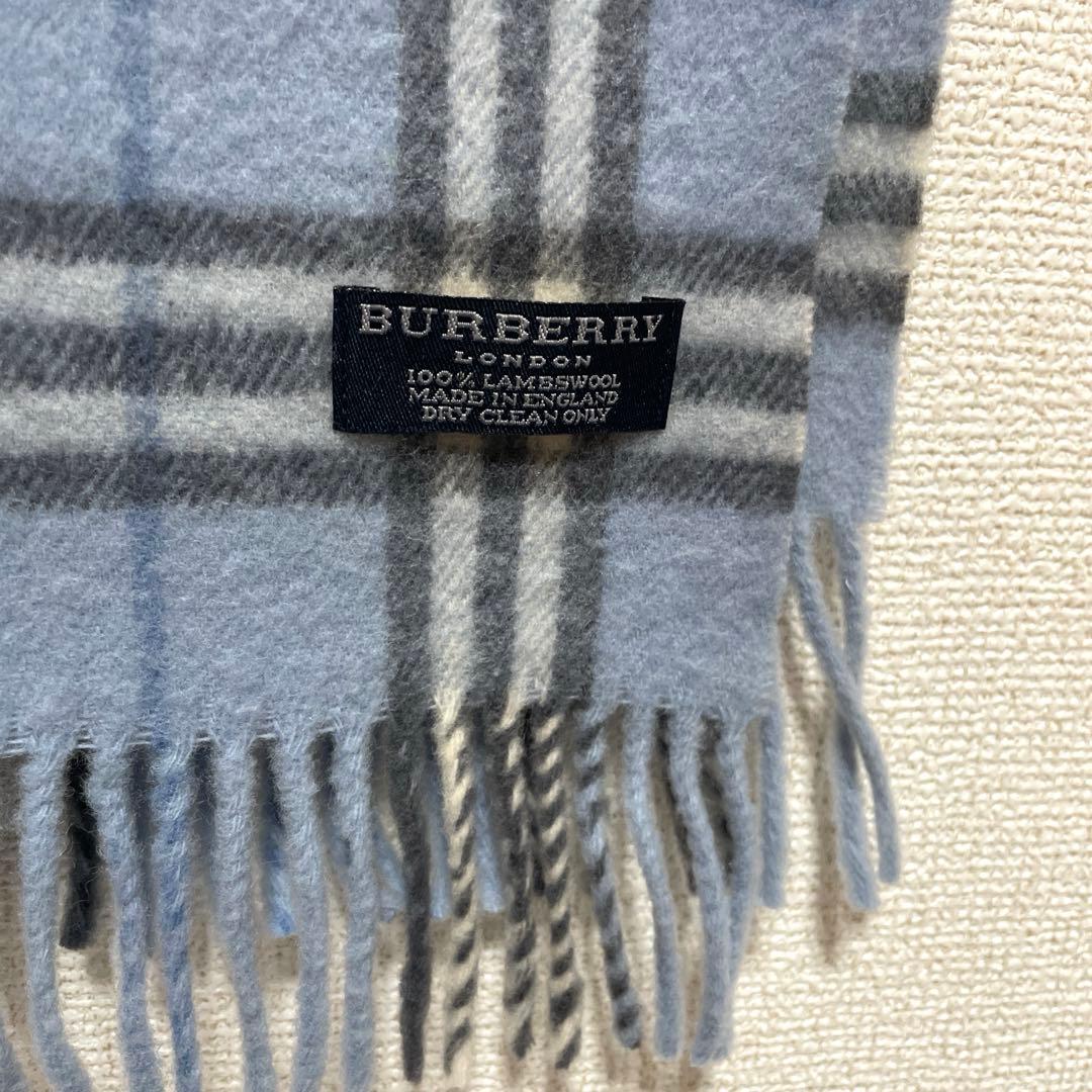 希少カラー バーバリー BURBERRY マフラー チェック柄 ウール100%