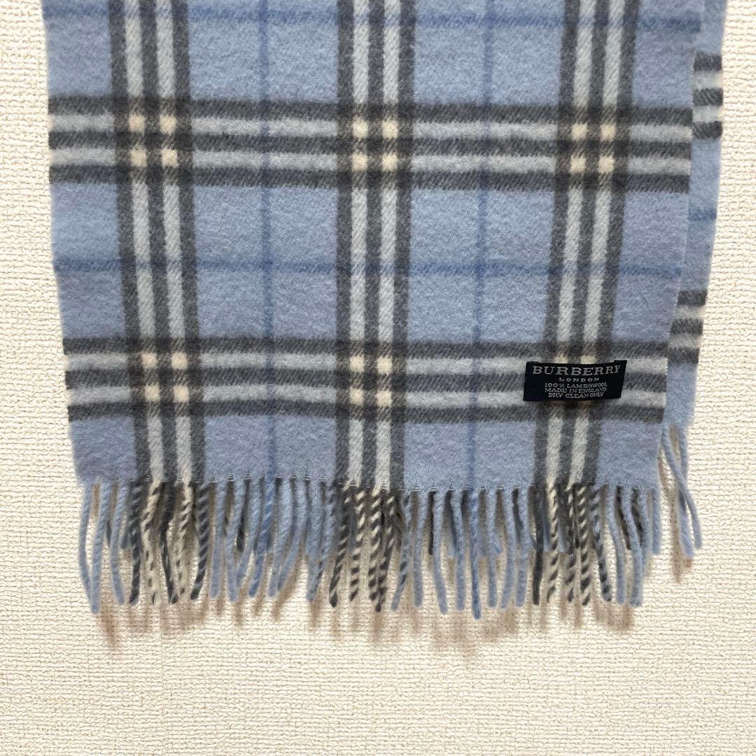 希少カラー バーバリー BURBERRY マフラー チェック柄 ウール100%