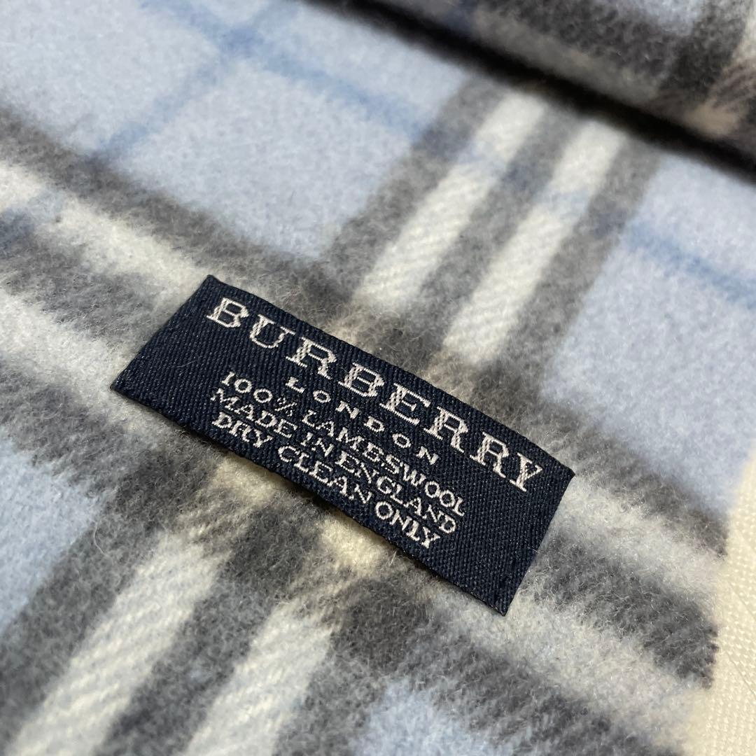 希少カラー バーバリー BURBERRY マフラー チェック柄 ウール100%