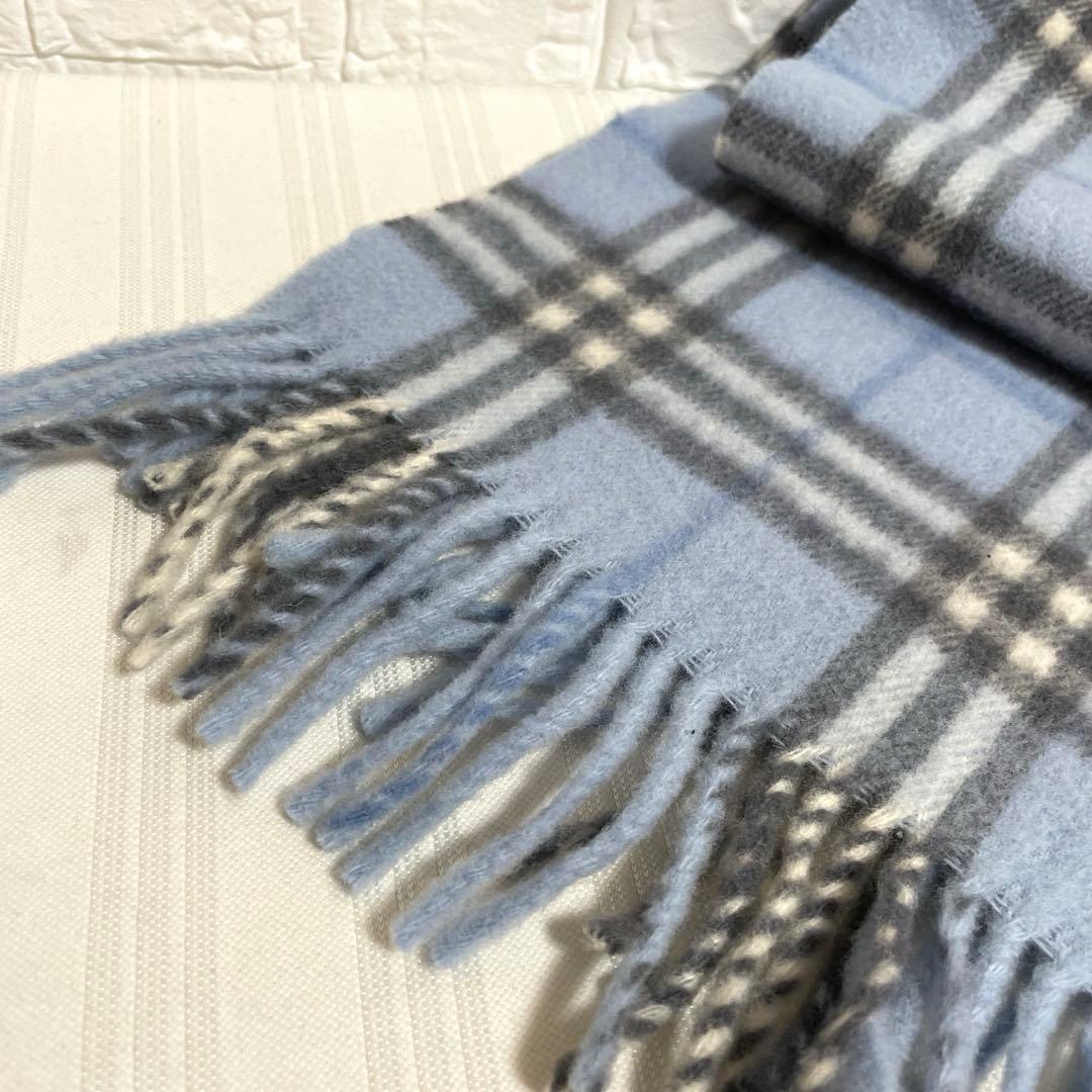 希少カラー バーバリー BURBERRY マフラー チェック柄 ウール100%