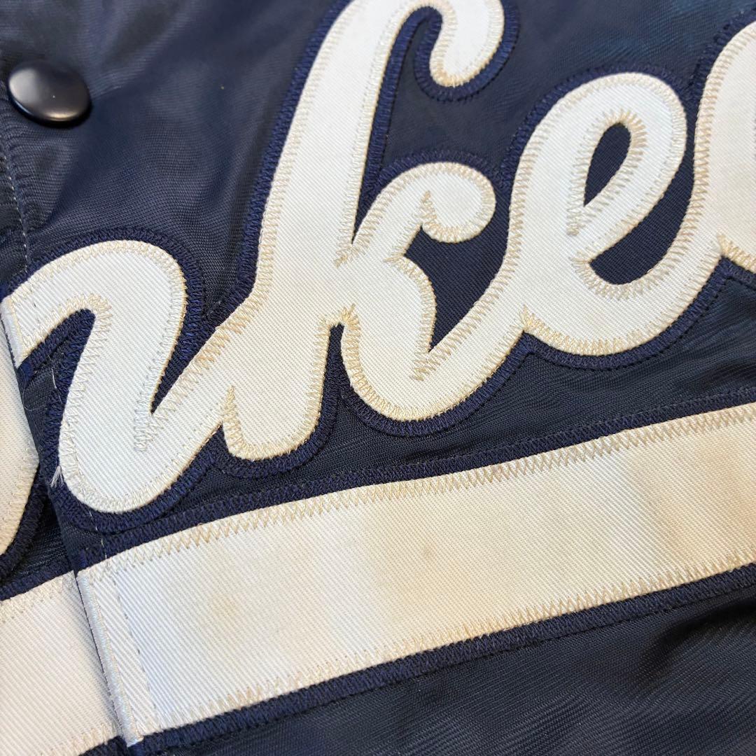 NY ヤンキース MLB 中綿スタジャン 刺繍 ネイビー ジャケット