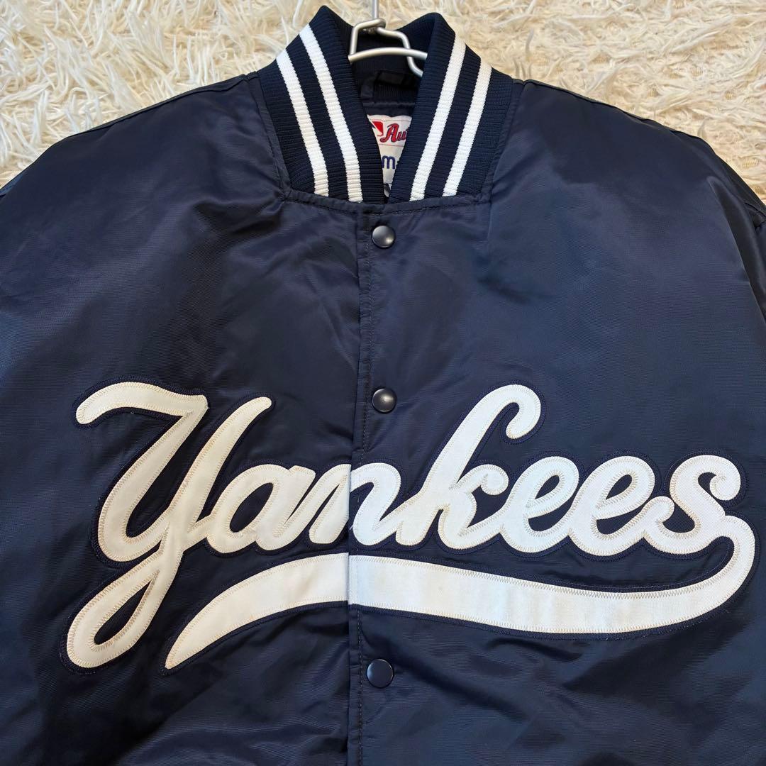 NY ヤンキース MLB 中綿スタジャン 刺繍 ネイビー ジャケット