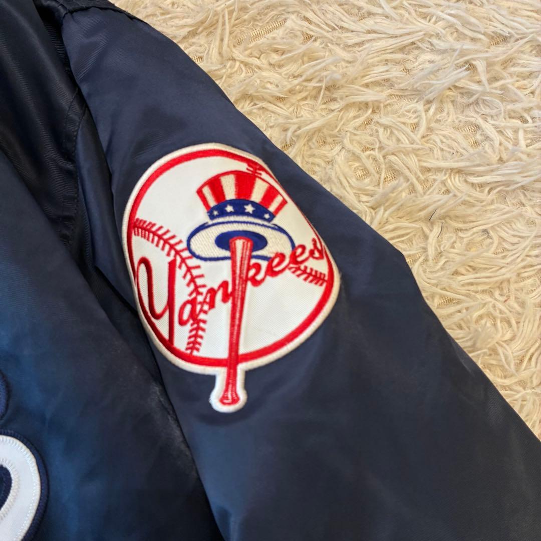 NY ヤンキース MLB 中綿スタジャン 刺繍 ネイビー ジャケット