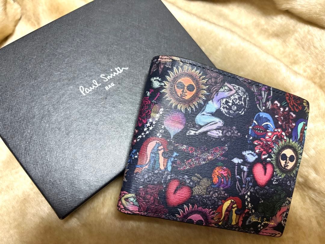 【即日発送】ポールスミス二つ折り財布 サイケデリックサン