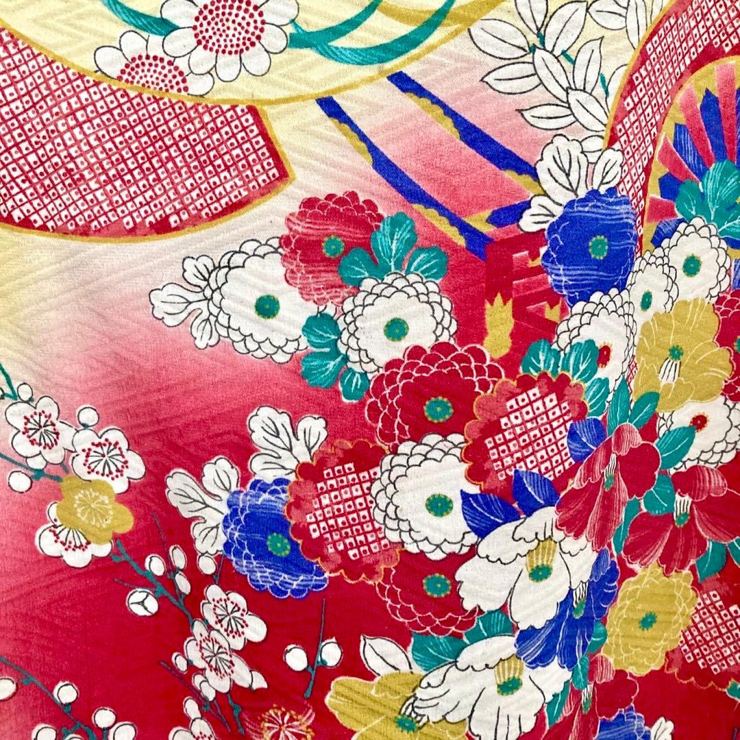 ★アンティーク　女の子　子供着物　7歳　七五三　　大正ロマン　NO48