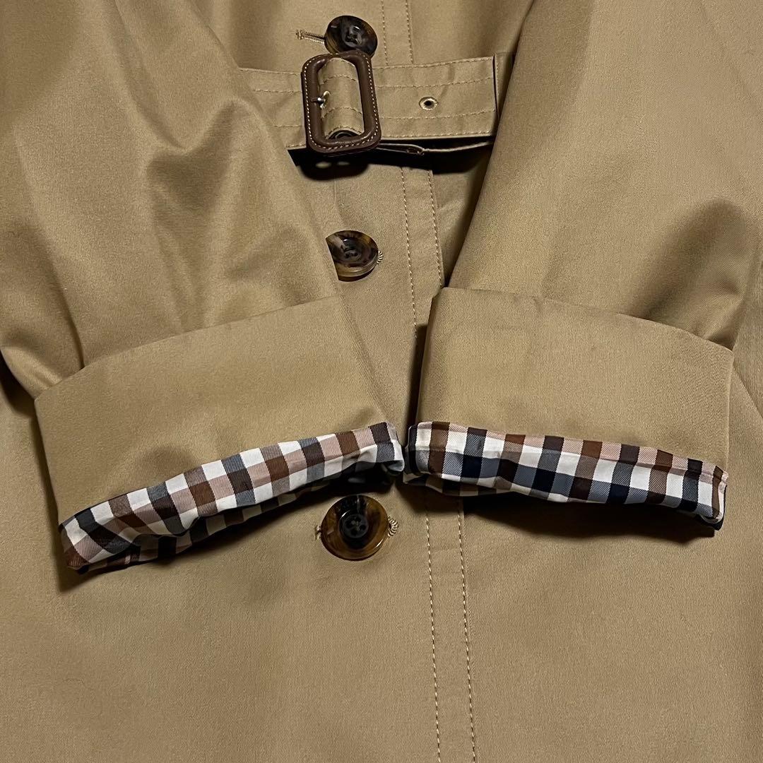 【数回使用程度】アクアスキュータム ステンカラーコート ブルーライナー サイズ8