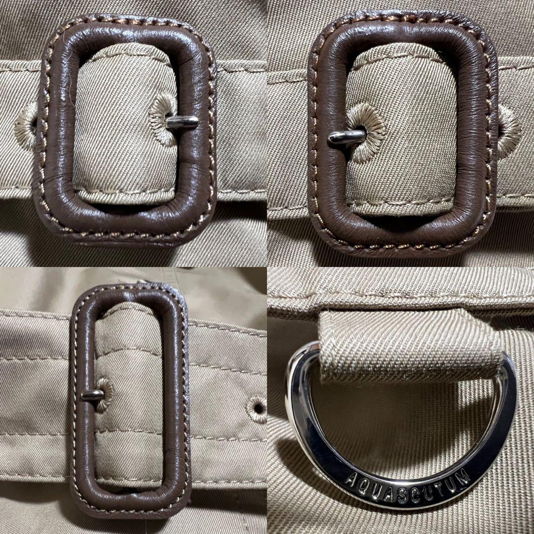 【数回使用程度】アクアスキュータム ステンカラーコート ブルーライナー サイズ8