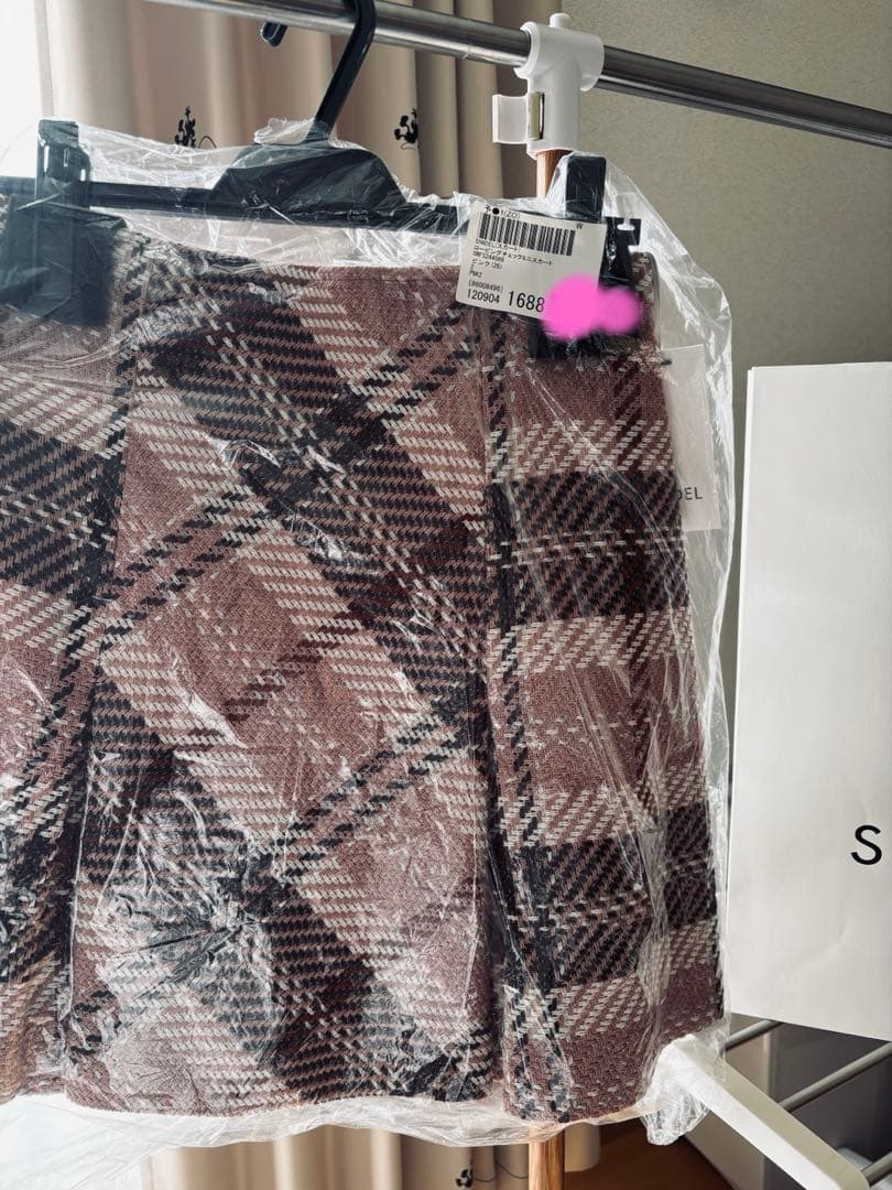 特別価格‼️11/10までSNIDEL ロビングチェックミニスカート
