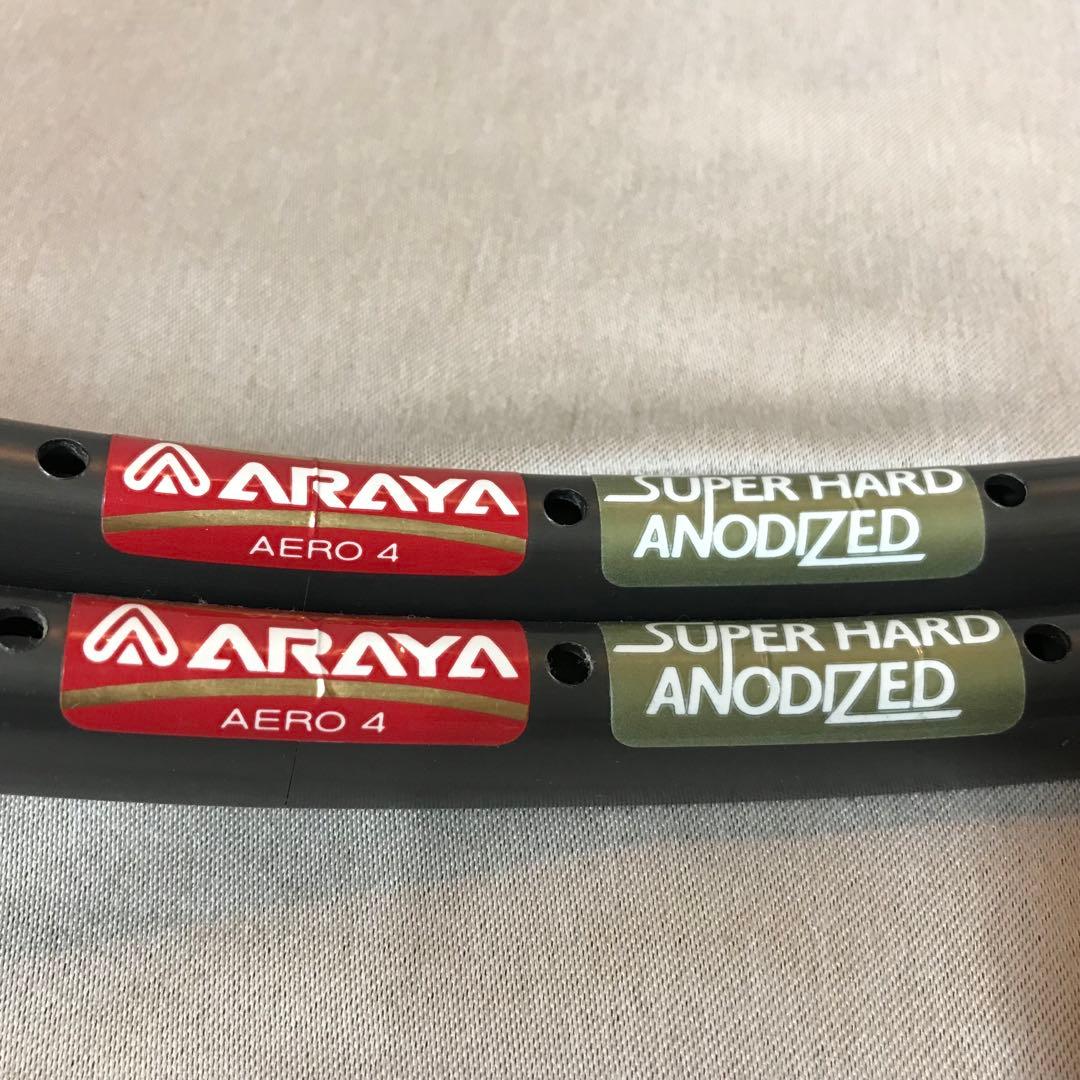 【24インチ】ARAYA AERO4 32H チューブラーリム(1ペア)