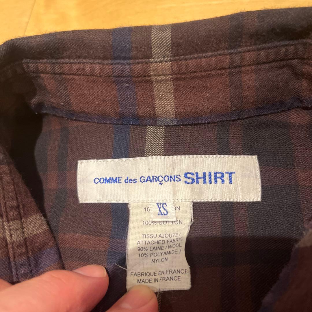コムデギャルソンシャツ ドッキング 再構築 パッチワーク フランス製　XS